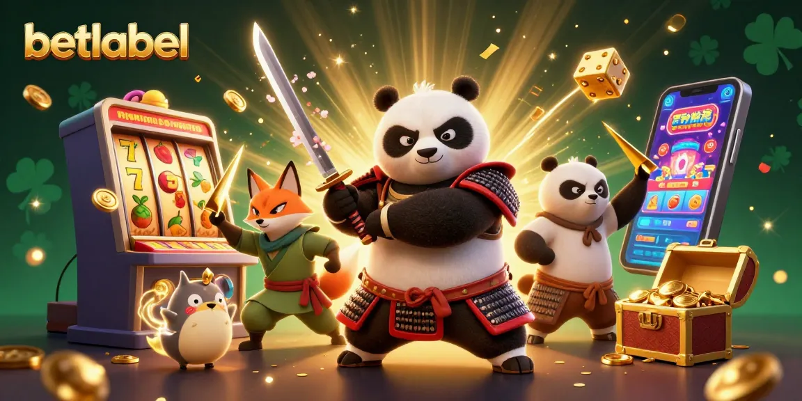 Engage with thrilling gameplay at betlabel as cartoon samurai panda and ninja fox uncover jackpots